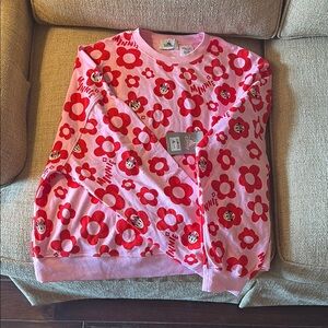 Disney Pink and Red Minnie Mouse Sweatshirt